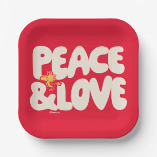 pinda's   Peace & Love Woodstock Papieren Bordje