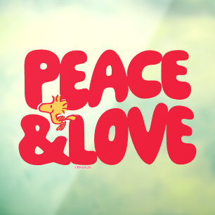 pinda's Peace & Love Woodstock Raamsticker