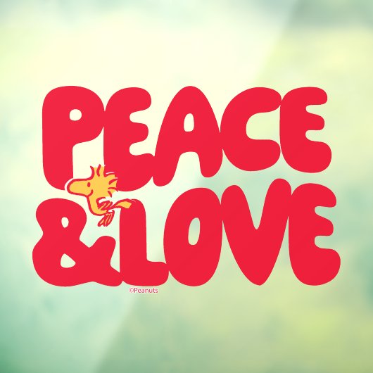 pinda's | Peace & Love Woodstock Raamsticker (Vel 3)