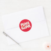 pinda's | Peace & Love Woodstock Ronde Sticker (Envelop)