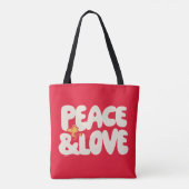 pinda's | Peace & Love Woodstock Tote Bag (Achterkant)