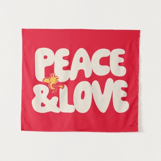 pinda's | Peace & Love Woodstock Wandkleed (Voorkant (horizontaal))