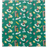 Pinda's Pepermunt Dromen Vakantiepatroon Douchegordijn (Voorkant)