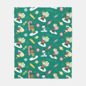 Pinda's Pepermunt Dromen Vakantiepatroon Fleece Deken (Voorkant)