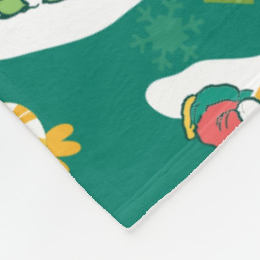 Pinda's Pepermunt Dromen Vakantiepatroon Fleece Deken (Hoek)