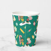 Pinda's Pepermunt Dromen Vakantiepatroon Papieren Bekers (Rechts)