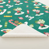 Pinda's Pepermunt Dromen Vakantiepatroon Sherpa Deken (3/4)