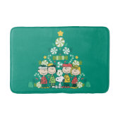 pinda's | Pepermunt kerstboom Badmat (Voorkant)