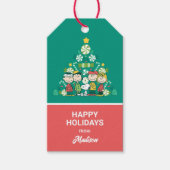 pinda's | Pepermunt kerstboom Cadeaulabel (Voorkant)