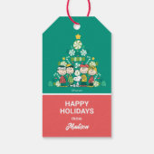 pinda's | Pepermunt kerstboom Cadeaulabel (Achterkant)