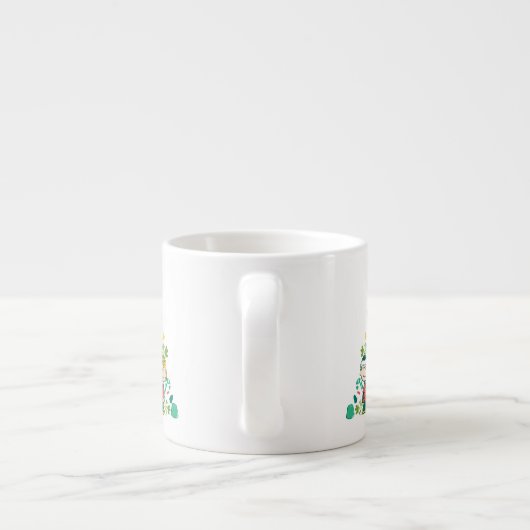 pinda's | Pepermunt kerstboom Espresso Kop (Achterkant)