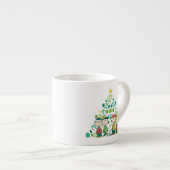 pinda's | Pepermunt kerstboom Espresso Kop (Voorkant rechts)