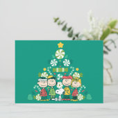 Pinda's | Pepermunt Kerstboom Feestdagenkaart (Staand voorkant)