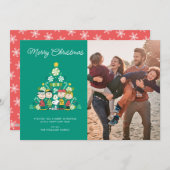 Pinda's | Pepermunt Kerstboom Feestdagenkaart (Voorkant / Achterkant)