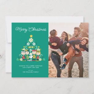 pinda's   Pepermunt kerstboom Feestdagenkaart