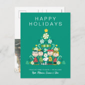 pinda's | Pepermunt kerstboom Feestdagenkaart (Voorkant / Achterkant)