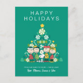 pinda's | Pepermunt kerstboom Feestdagenkaart (Voorkant)