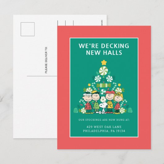 Pinda's | Pepermunt Kerstboom Feestdagenkaart (Voorkant / Achterkant)