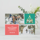 Pinda's | Pepermunt Kerstboom Feestdagenkaart (Staand voorkant)