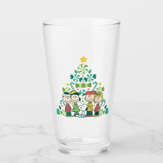 pinda's | Pepermunt kerstboom Glas (Voorkant)