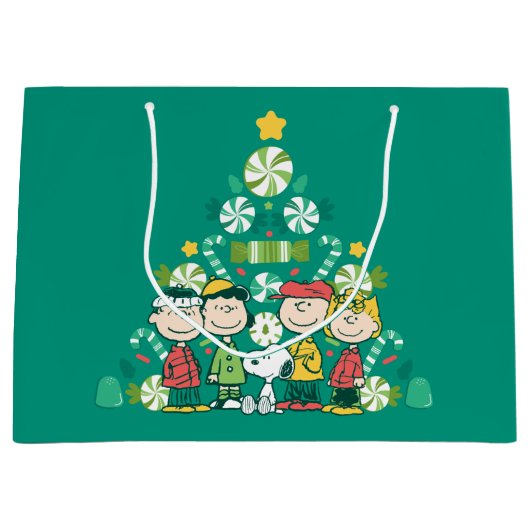 pinda's | Pepermunt kerstboom Groot Cadeauzakje (Voorkant)