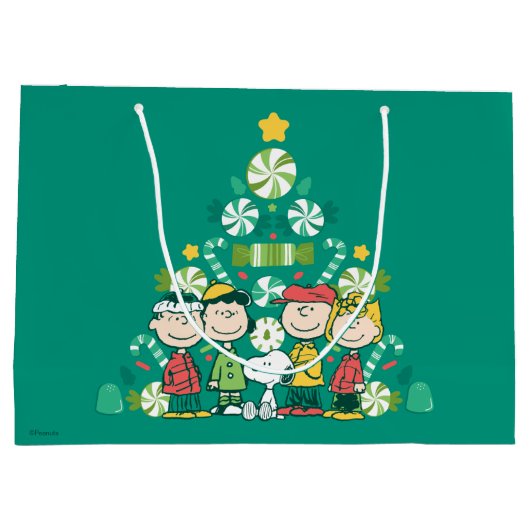 pinda's | Pepermunt kerstboom Groot Cadeauzakje (Achterkant)