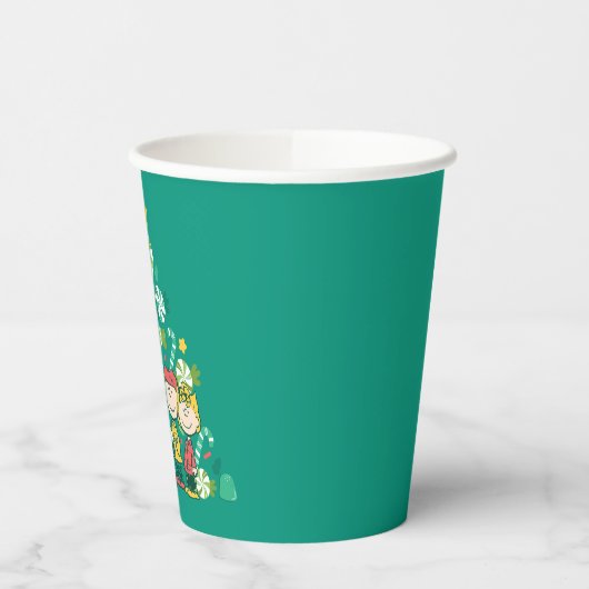 pinda's | Pepermunt kerstboom Papieren Bekers (Links)