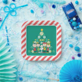 pinda's | Pepermunt kerstboom Papieren Bordje (Feest)