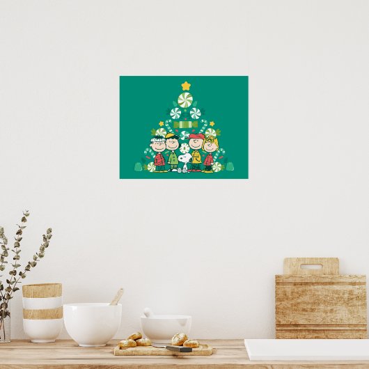 pinda's | Pepermunt kerstboom Poster (Keuken)