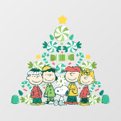 pinda's | Pepermunt kerstboom Raamsticker (Vel)