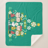 pinda's | Pepermunt kerstboom Sherpa Deken (Voorkant)