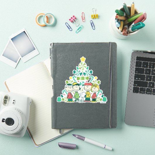 pinda's | Pepermunt kerstboom Sticker (iPad Cover)