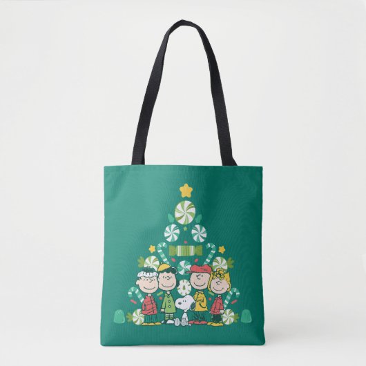 pinda's | Pepermunt kerstboom Tote Bag (Voorkant)