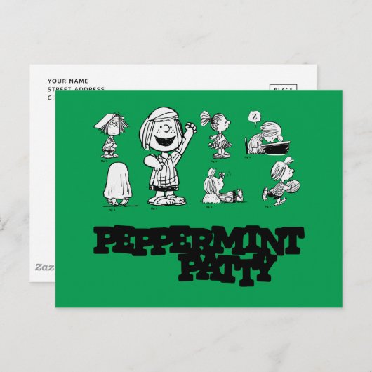 pinda's | Peppermint Patty Briefkaart (Voorkant / Achterkant)