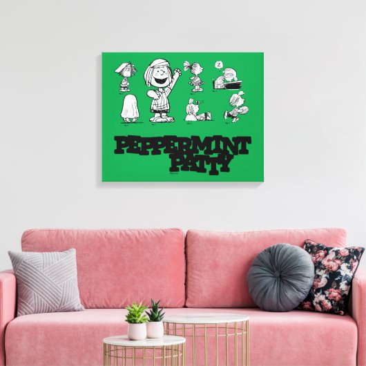 pinda's | Peppermint Patty Canvas Afdruk (Insitu (Woonkamer))