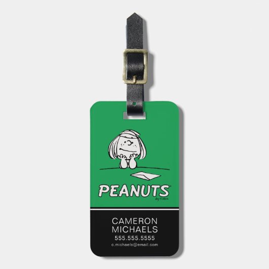 pinda's | Peppermint Patty Gedachten Bagagelabel (Voorkant verticaal)