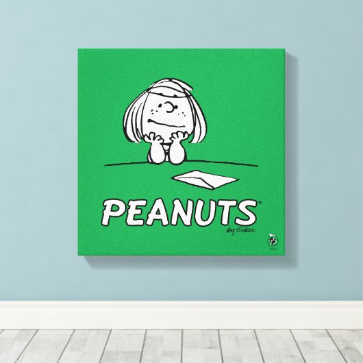 pinda's | Peppermint Patty Gedachten Canvas Afdruk (Insitu (Houten vloer))