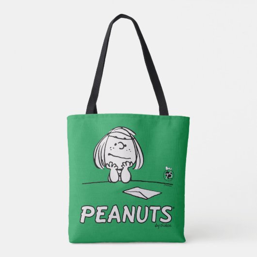 pinda's | Peppermint Patty Gedachten Tote Bag (Achterkant)