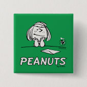 pinda's | Peppermint Patty Gedachten Vierkante Button 5,1 Cm (Voorkant)
