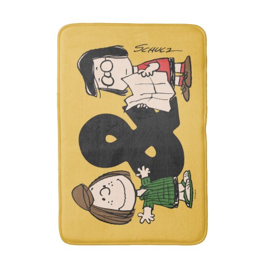 pinda's | Peppermint Patty & Marcie Badmat (Voorkant Verticaal)