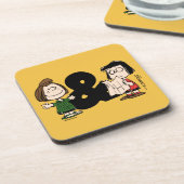 pinda's | Peppermint Patty & Marcie Bier Onderzetter (Linkerzijde)