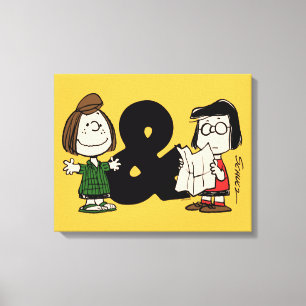pinda's Peppermint Patty & Marcie Canvas Afdruk