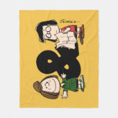 pinda's | Peppermint Patty & Marcie Fleece Deken (Voorkant)