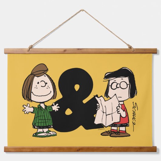 pinda's | Peppermint Patty & Marcie Hangend Wandkleed (Voorkant)