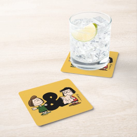 pinda's | Peppermint Patty & Marcie Kartonnen Onderzetters (Insitu)