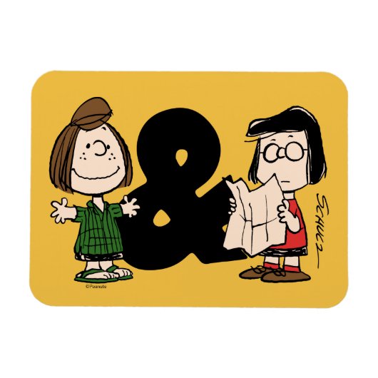 pinda's | Peppermint Patty & Marcie Magneet (Horizontaal)