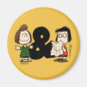pinda's   Peppermint Patty & Marcie Magneet