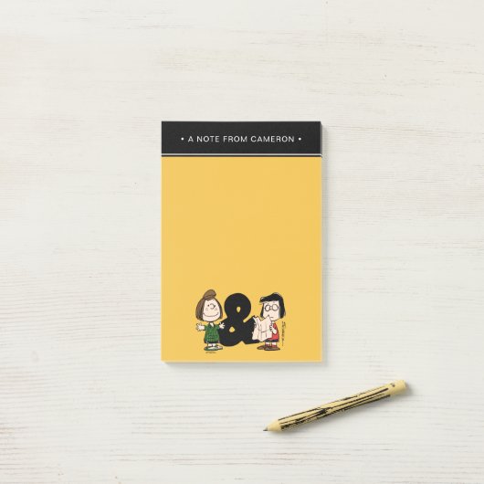 pinda's | Peppermint Patty & Marcie Post-it® Notes (Op bureau)