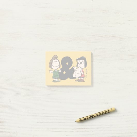 pinda's | Peppermint Patty & Marcie Post-it® Notes (Op bureau)