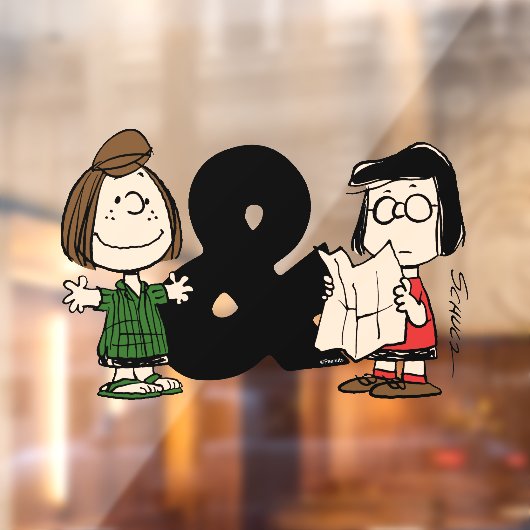 pinda's | Peppermint Patty & Marcie Raamsticker (Vel 2)